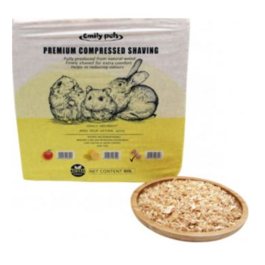 Emily Pets Premium Compressed Wood Shaving 60L - Lavander