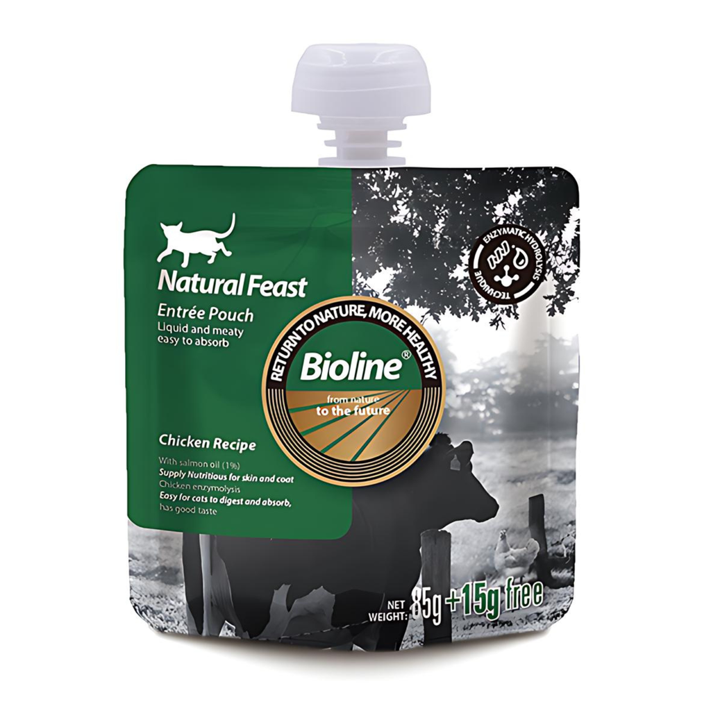  Bioline Natural Feast Entree Pouch Chicken Recipe 85g+15g (Min Order : 6pcs)