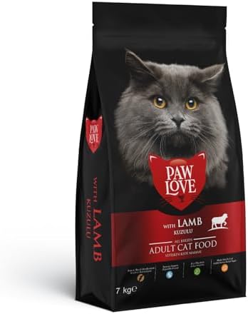 Paw Love Adult Cat Food with Lamb for All Breeds 7 Kgs