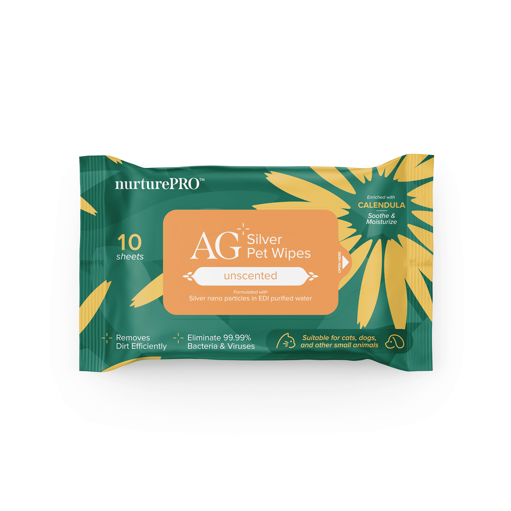  NurturePro AG+ Silver Pet Wet Wipes -Unscented (10 Sheets/ Pack)