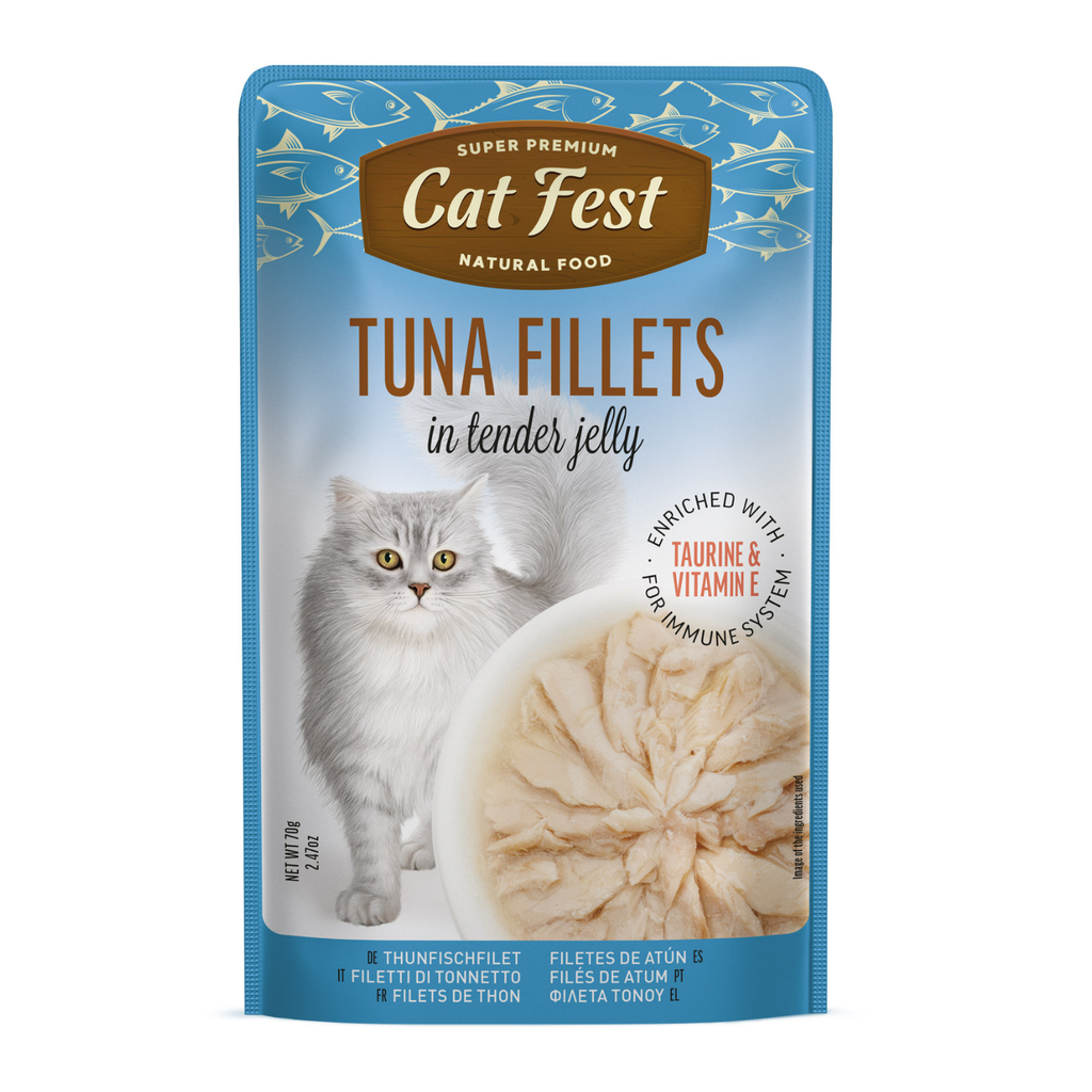  Cat Fest Tuna Fillets In Tender Jelly For Cats 70g [MOQ:12pcs]