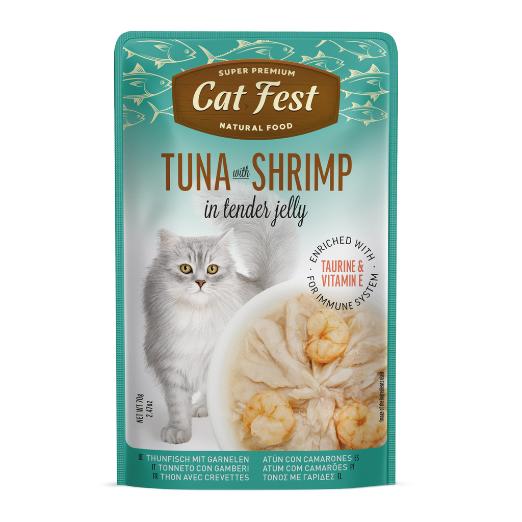  Cat Fest Tuna With Shrimp In Tender Jelly For Cats 70g [MOQ:12pcs]