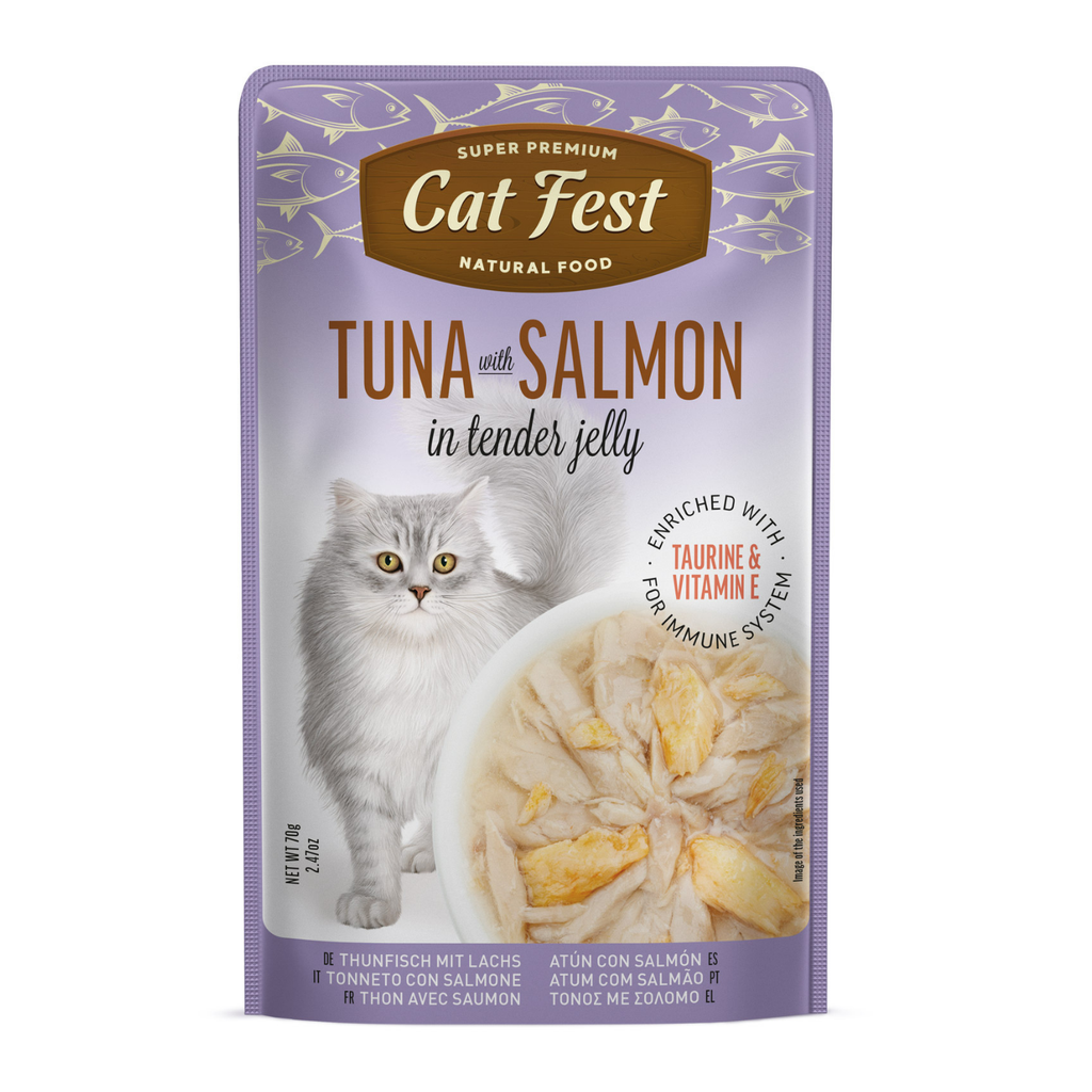 Cat Fest Tuna With Salmon In Tender Jelly For Cats 70g [MOQ:12pcs]