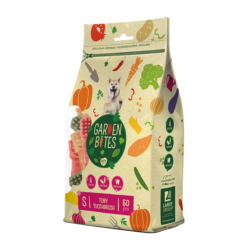  Duvo+ Garden Bites Toby Toothbrush S - 5cm - 50pcs Mixed Colors