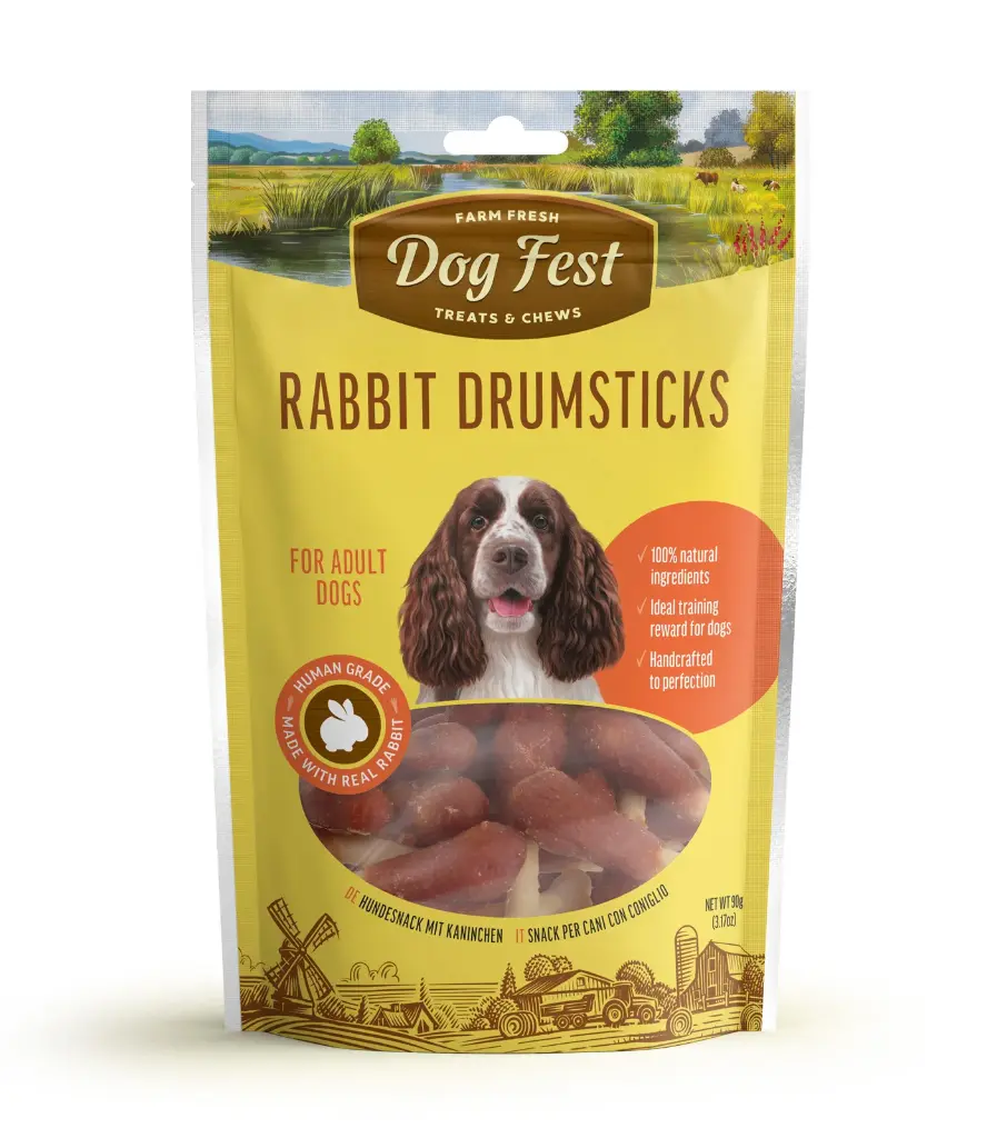 Dog Fest Rabbit Drumsticks For Adult Dogs 90g