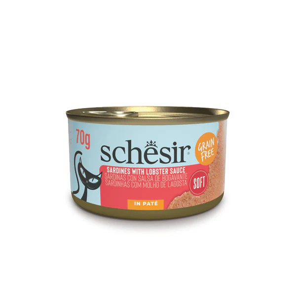 Schesir Grill Pate' Cat Can Sardines In Lobster Sauce 70g [Min Order:12pcs]
