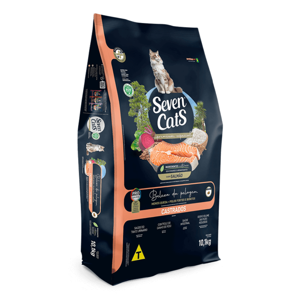 Seven Cats Cat Food For Sterilized - Salmon [Coat Beauty] 10kg+100g