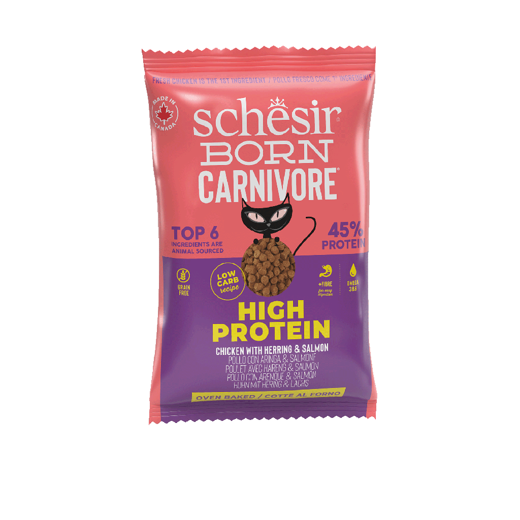 Schesir Born Carnivore [Sample]-Chicken With Herring & Salmon 80g