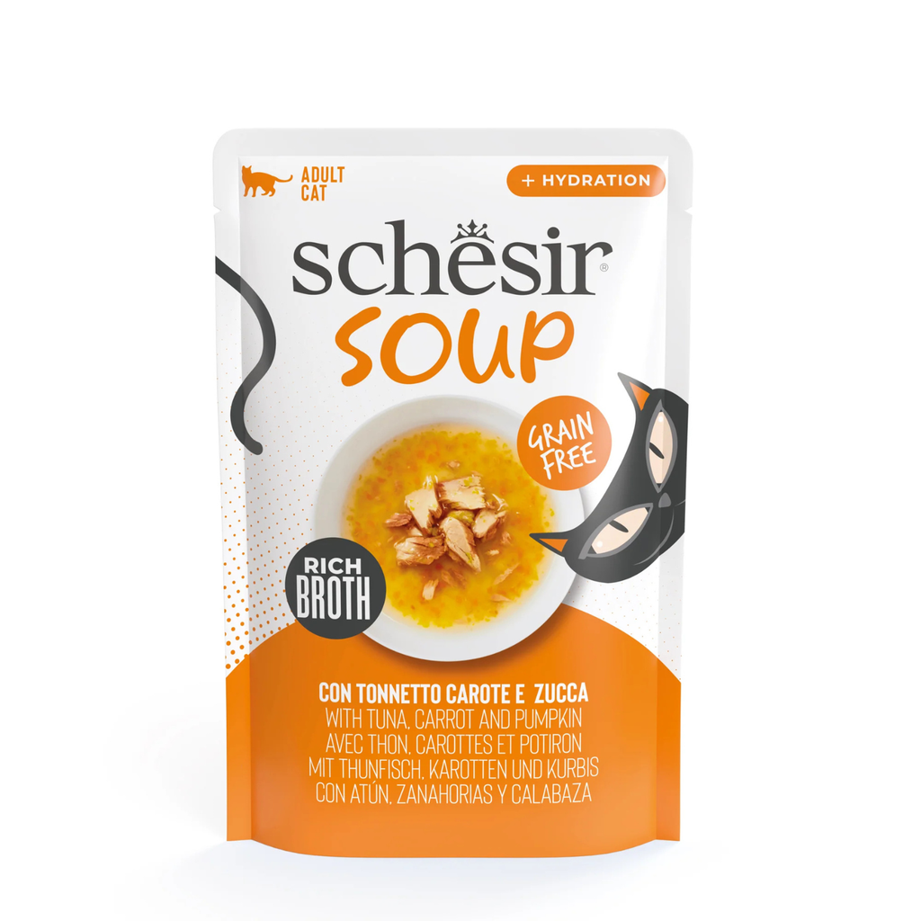 Schesir Soup Cat Wet Food in Soup Pouch-Tuna With Pumpkin 40g [MOQ:12pcs]