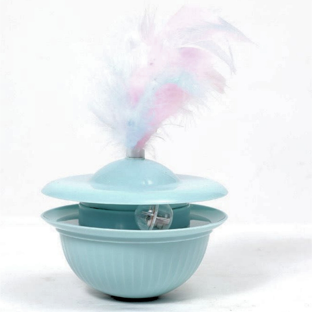 Petbroo Feathery Interactive Toy - Blue