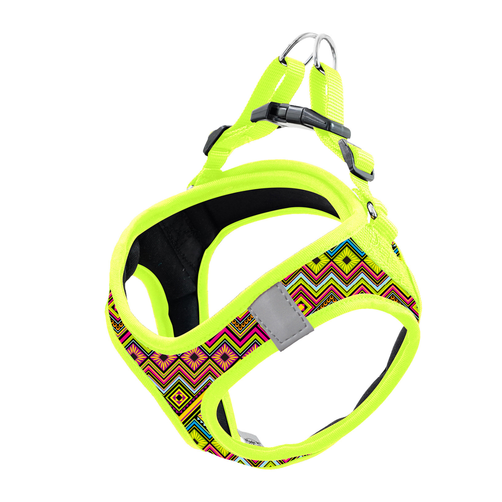DOCO® Pattern Print Harness With 3D Foam Large-47-50cm / 7-9kg-Safety Lemon