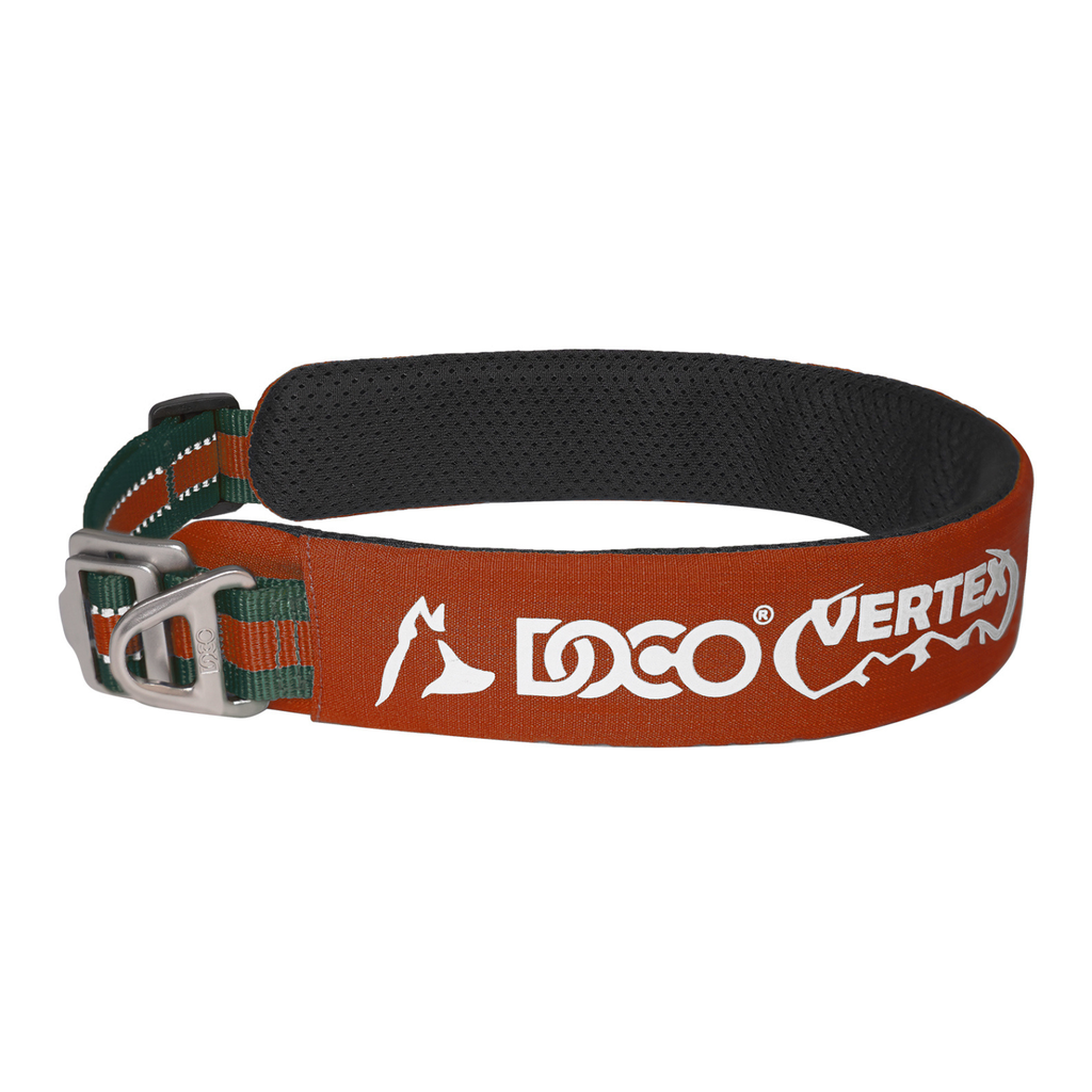 DOCO® VERTEX Reflective Ultralight Mesh Collar For Dogs-2.0 x 25-35cm-Canyon