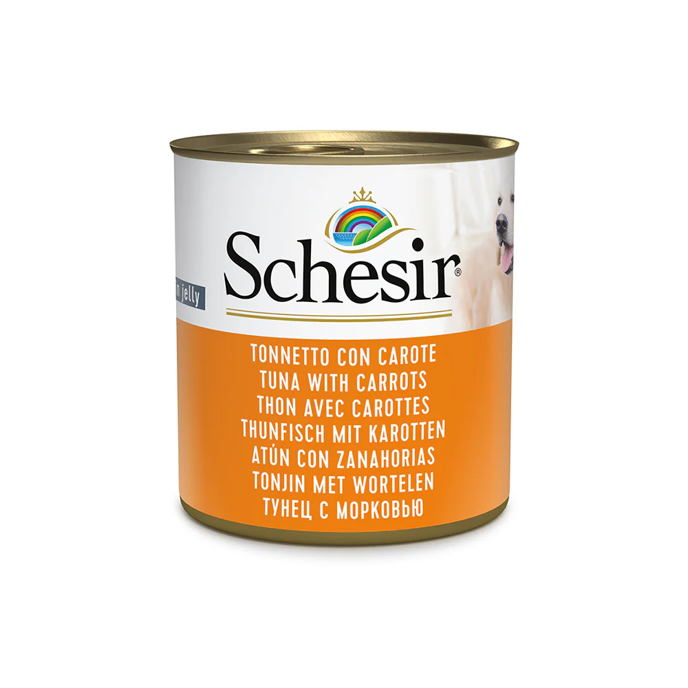 Schesir Dog Wet Food in Jelly Can-Tuna With Carrot 285g [MOQ:16pcs]