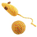 Duvo+ Jolly  Mouse & Ball Orange - Cat Toy 17.5x3.5x4.5cm  
