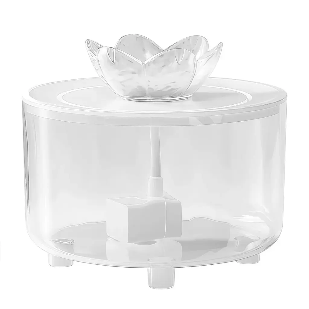 Petbroo Round Transparent Water Fountain