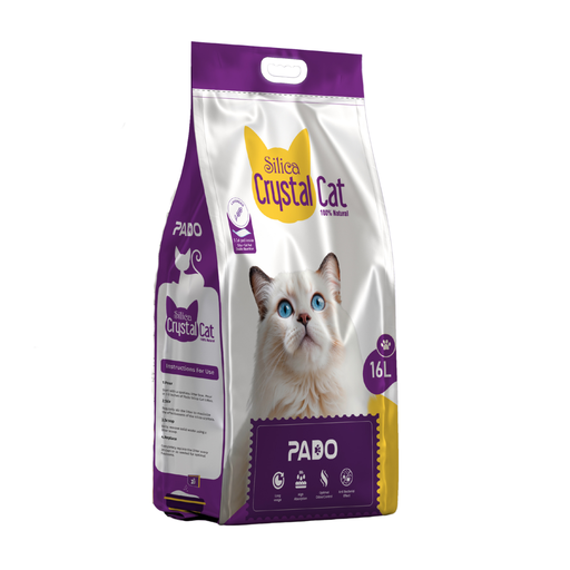 Pado Silica Crystal Cat Litter 16L With Pad Inside- Lavender