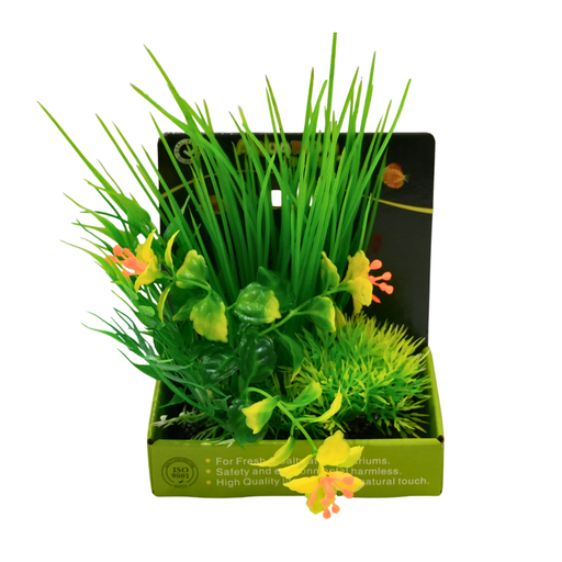 Yusee Aquarium Decorations - Artificial Plant YM-2613 [Height:15cm]