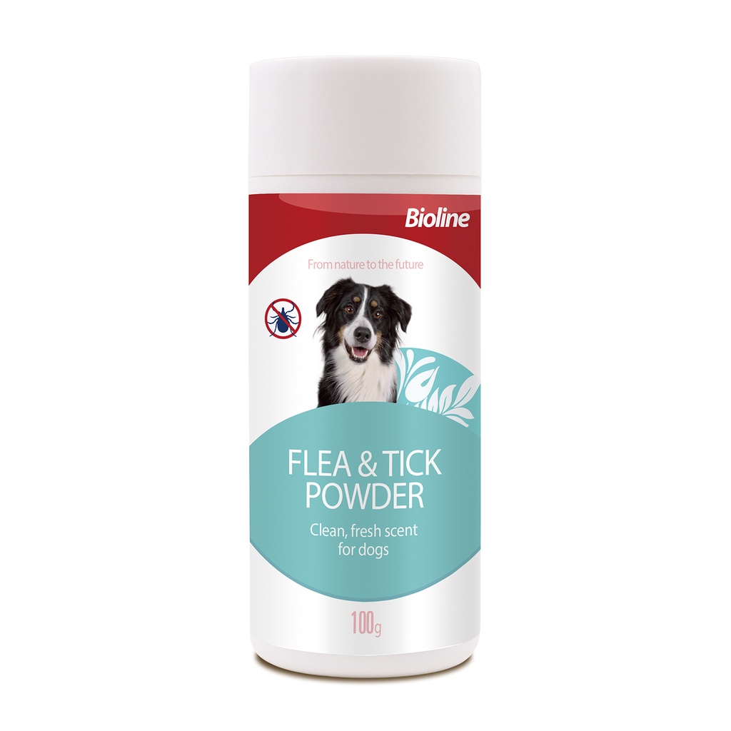 Bioline Flea & Tick Powder For Dogs [Volume - 100g]