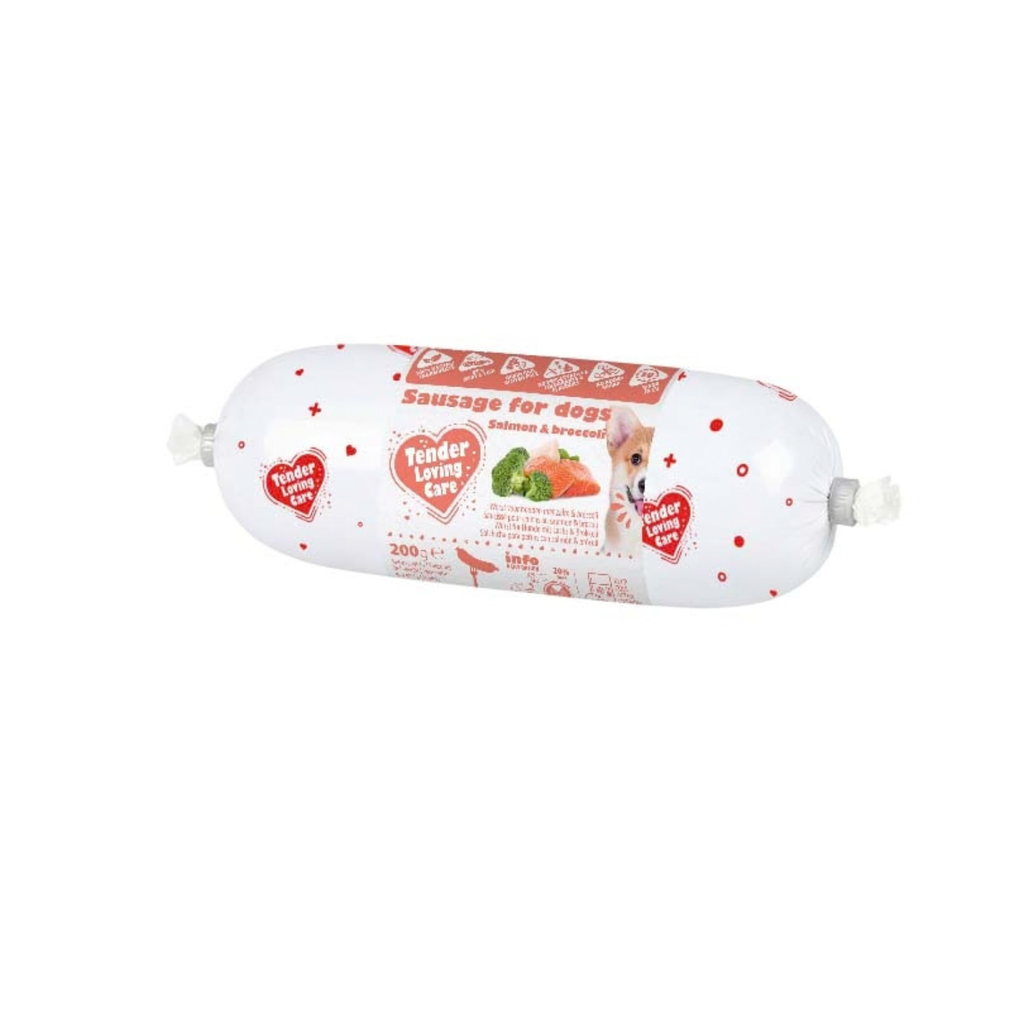 Duvo+ Sausage For Dogs - 200g [Salmon & Broccoli] 