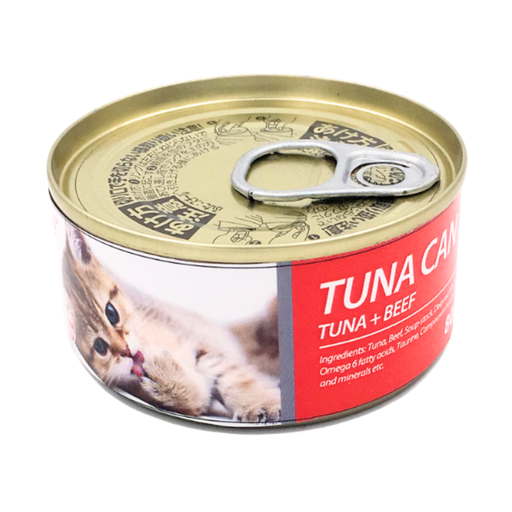 [6970117123197] Bioline Cat Tuna Can 80g -Min Order 24 pcs (24 Cans / Box)[Flavor - Tuna + Beef]