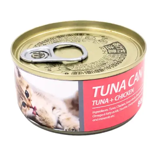 [6970117123180] Bioline Cat Tuna Can 80g -Min Order 24 pcs (24 Cans / Box)[Flavor - Tuna + Chicken]