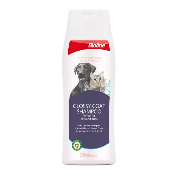 [6970117124248] Bioline glossy Coat Shampoo-Dogs And Cats 250ml[Weight - 250ml]