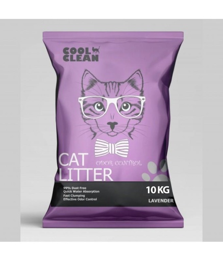[6970882712084] Cool Clean Clumping Cat Litter[Weight - 10kg, Flavor - Lavender]
