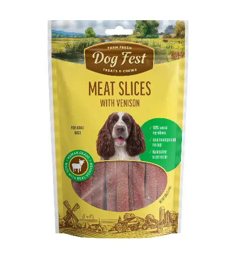 [79208948] Dog Fest Slices With Venison For Adult Dogs[Weight - 90g]