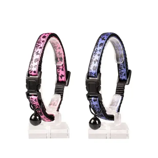 [LR11179] Duvo Cat Collar Nylon Mixed Colors 20 - 30cm / 10mm[Texture - Lace]