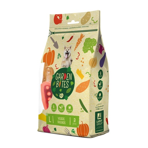 [LR11650] Duvo Garden Bites Veggie Friends Mixed Colors 270g - Pouch[Count - 3, Length - 11cm]