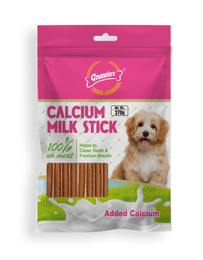 [GN06588] Gnawlers 2" Calcium Stick For Dogs  270g/pack - Milk