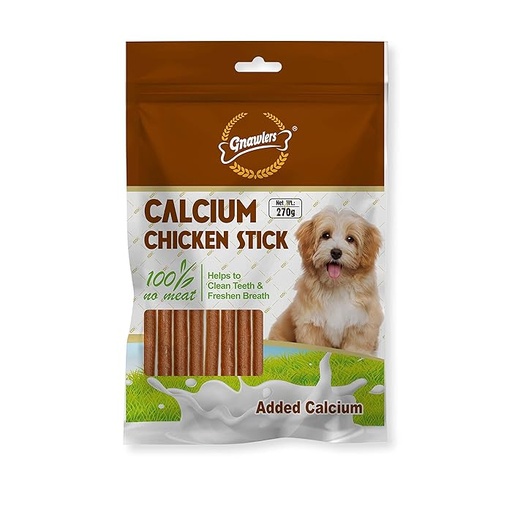 [GN06571] Gnawlers 2" Calcium Stick For Dogs 270g/pack - Chicken 