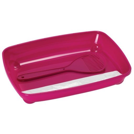 [5412087013760] MODERNA TRAY WITH SCOOP&BAG 37CM(C120 SET)[Color - Pink]