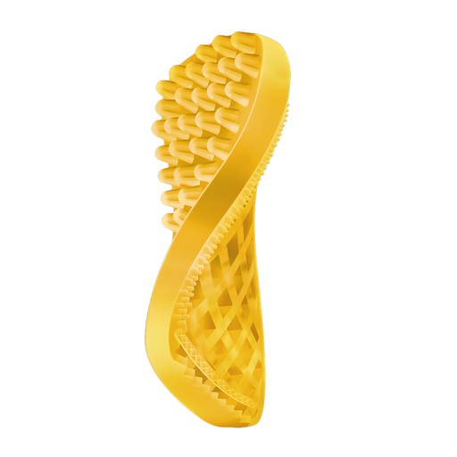 [D200210] Pet+Me Medium Silicone Brush for Short or Silky Longhair Dog(Yellow)