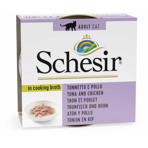 [C01064524-DIS] Schesir Cat Can Broth-Wet Food Tuna with Chicken-(Min Order 70g - 14pcs)[Weight - 70g]