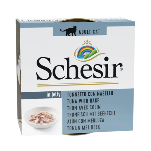 [C01064019] Schesir Cat Can Jelly Tuna With Cod 85g (Min Order 85g - 14pcs)[Weight - 85g]