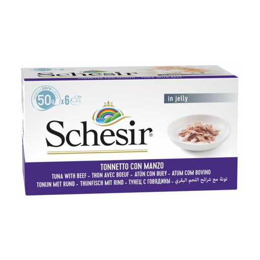 [C01064126] Schesir Cat Multipack Can Tuna with Beef-6x50g[Weight - 6x50g]