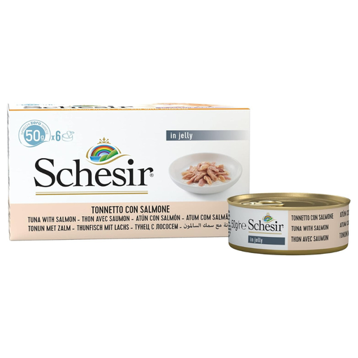 [C01064145-DIS] Schesir Cat Multipack Can Wet Food-Tuna With Salmon[Weight - 300g]
