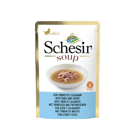 [C01064673-DIS] Schesir Cat Wet Soup-With Wild Tuna and Squid[Weight - 85g] (Min Order 85g - 20pcs)