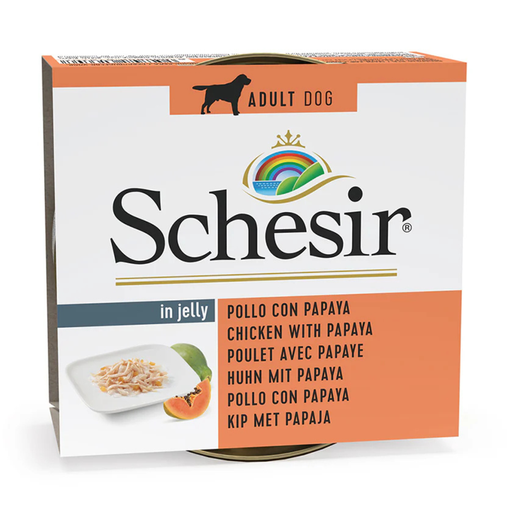 [C01064370] Schesir Dog Wet Food-Chicken Fillets With Papaya[Weight - 150g]