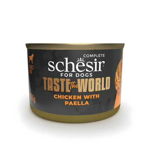 [SCINV22115203] Schesir Taste The World Dog Wholefood - Chicken With Paella150g (Min Order- 8 Cans)
