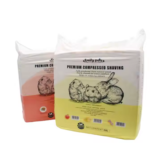 Emily Pets Premium Compressed Wood Shaving 60L - Lemon