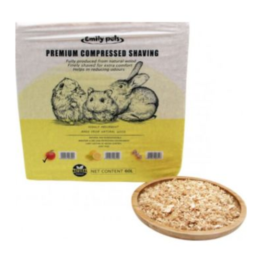 Emily Pets Premium Compressed Wood Shaving 60L - Apple