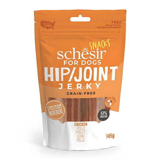 [SCINV26265204]  Schesir Grain-Free Dog Snacks Hip & Joint Jerky 145g - Chicken