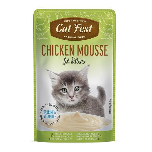 [79218954] Cat Fest Chicken Mousse For Kittens 70g [MOQ:12pcs]