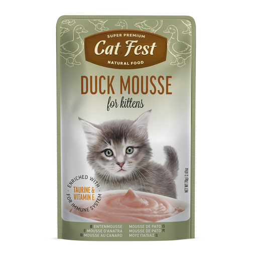 [79218978]  Cat Fest Duck Mousse For Kittens 70g [MOQ:12pcs]