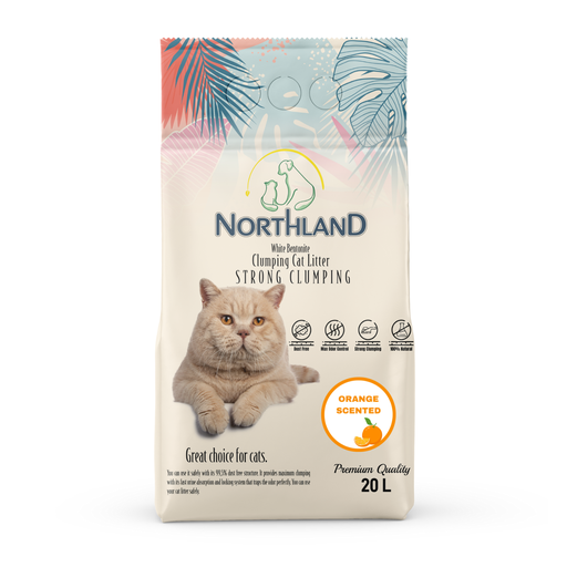 [NL-20L-OR] Northland Bentonite Clumping Cat Litter - Orange [Volume - 20L]