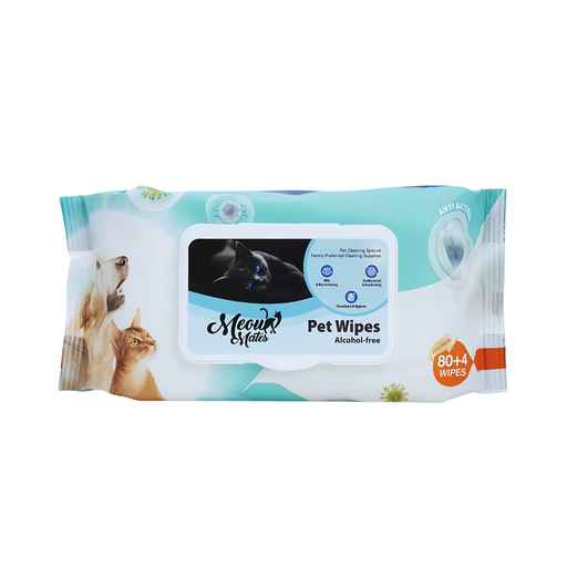 [HSB030] Meow Mates Pet Wipes (80+4pcs) - Unscented