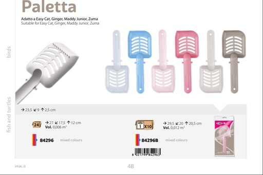 [IM84296] IMAC Paletta Litter Scoops for Cats, Assorted Color, Dimension - 9 x 23cm