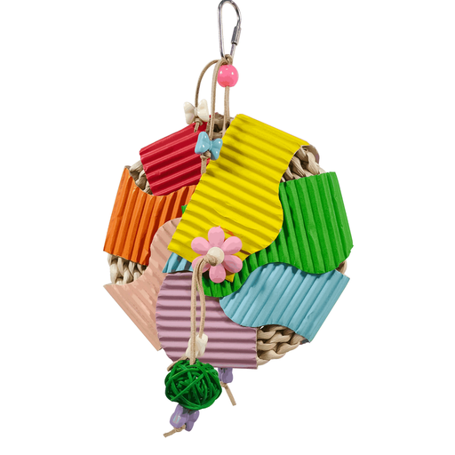 [BTLB01201] Vanpet Multicolor Flower Bird Toy 28x16cm-BTLB01201